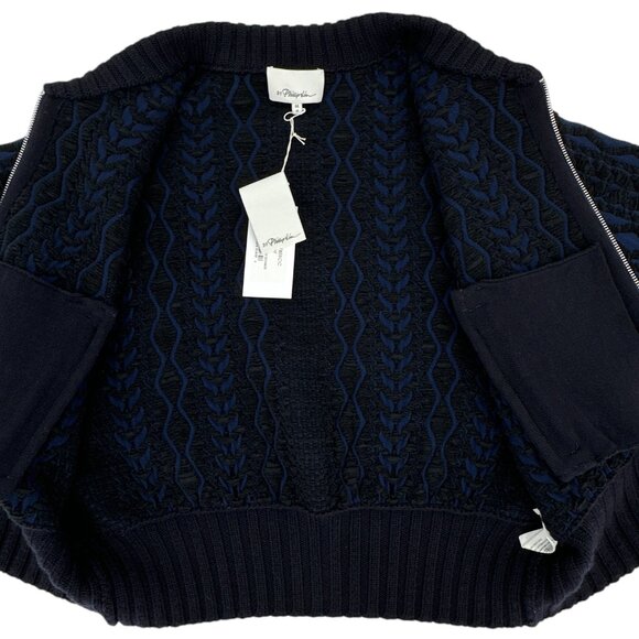 3.1 PHILLIP LIM Woven Mock Cable Bomber M - Picture 6 of 10